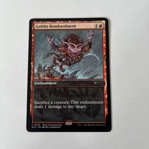 Mtg goblin bombardment - goblin, promo
