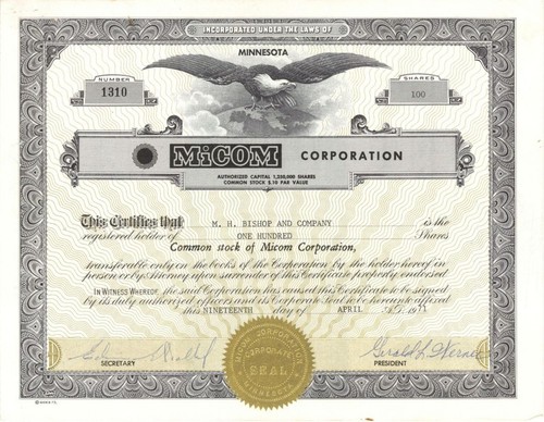 Micom corp certificato - micom,