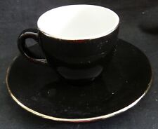 Tasse + sous-tasse noire Maisons du Monde – 7 cl – Ref 4216 – design chic