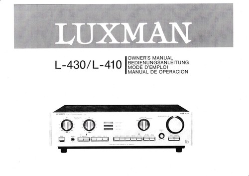 Manuale uso per luxman - manuale, d'uso