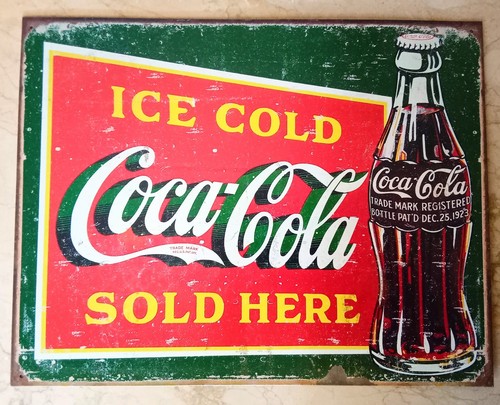 Coca cola targa metallo - coca,
