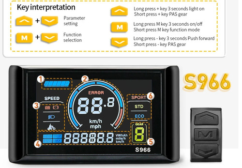 Display 48v schermo lcd - display, 36/48v