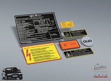 KIT ADESIVI per VANO MOTORE ALFA ROMEO 164 - 7 adesivi