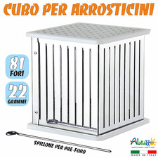 CUBO PRODUZIONE 81 ARROSTICINI 22 grammi FABBRICA SPIEDINI KEBAB Acciaio ABRUZZO