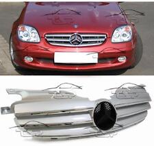 GRIGLIA CALANDRA ANTERIORE ARGENTO PER MERCEDES SLK R170 96-04 NEW GRILL