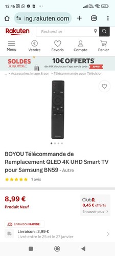 Vends telecommande infrarouge