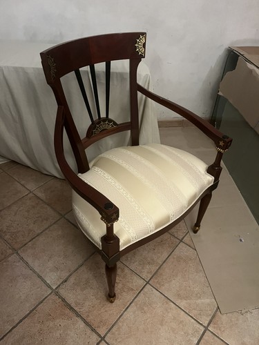 Antica sedia imbottita - , con