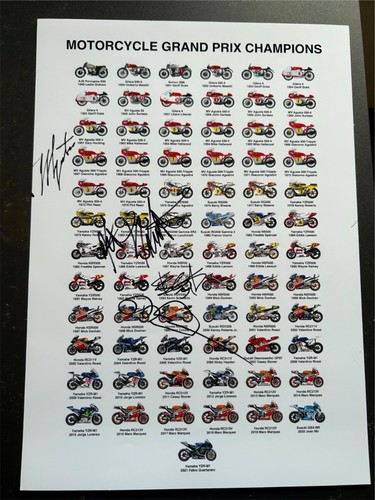 Raro poster firmato moto - raro,