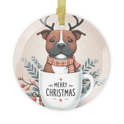 Amstaff ornamento vetro - ornamento, in
