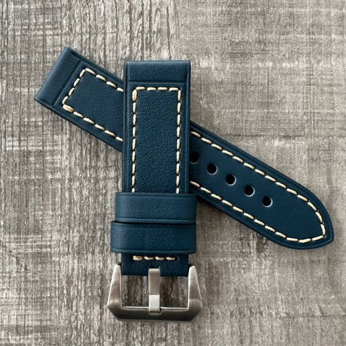 Cinturino pelle blu - in,