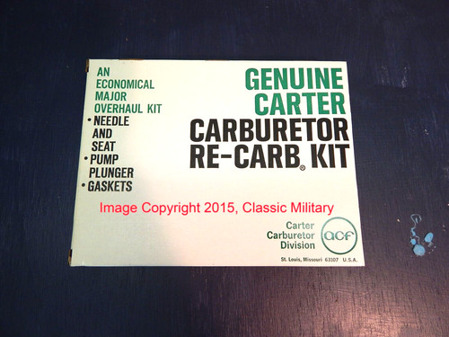 Carter carburetor rebuild - carter,