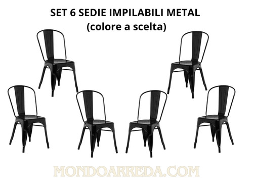 Set sedie metal stile - set,