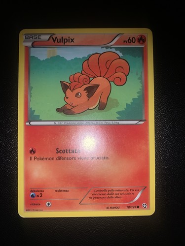 Carta pokemon vulpix stirpe - carta,