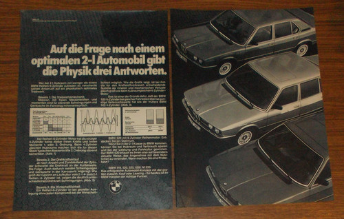Rara pubblicità bmw 520 - rara,