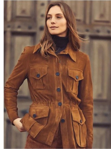 Giacca donna pelle marrone