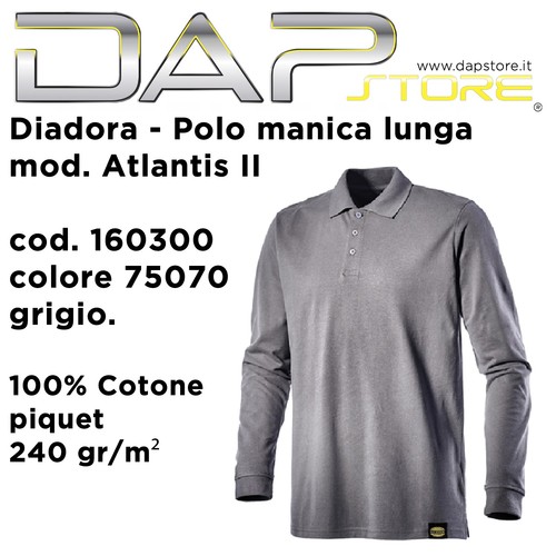 Diadora polo manica lunga - manica,