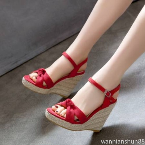 Sandali donna tessuto nodo