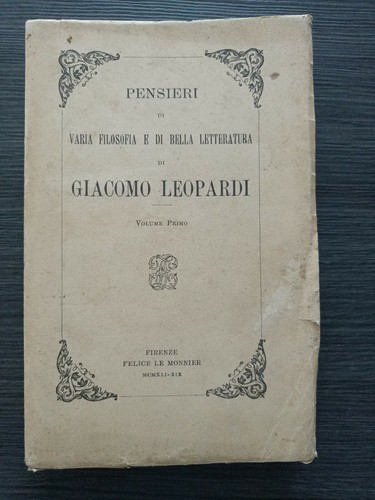 Giacomo leopardi pensieri - giacomo,