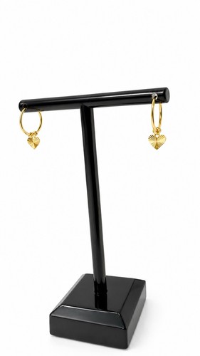 Orecchini cerchio con cuori - orecchini,