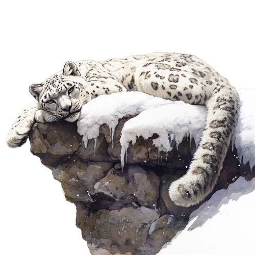 Adesivi leopardo delle nevi - leopardo,
