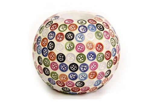 Porta candela button ball - porta, "button