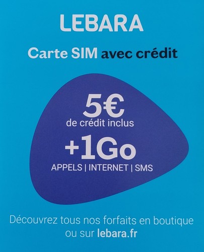 Carte sim prépayée - , lebara