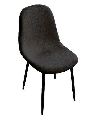 Sedia metallo tessuto nero - sedia,