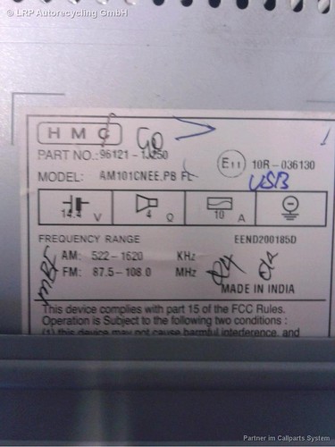 Radio originale hyundai i20 - originale,