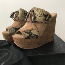 Sandali biondi ash bis - , zeppa