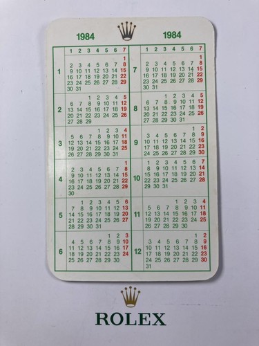 Calendario rolex 1984 1675 - calendario,