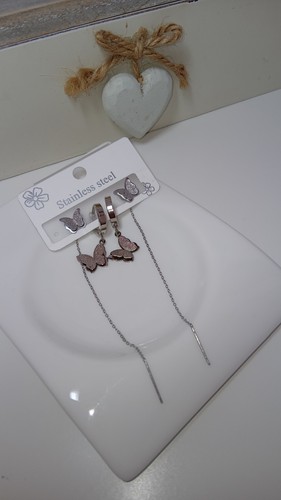 Set orecchini farfalle - ,