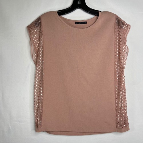 Zara rosa malva paillettes