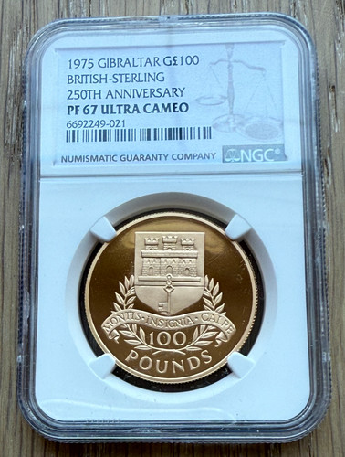 Gibilterra 1975 oro 100