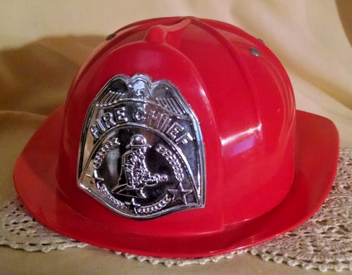 Elmetto pompiere rosso - elmetto,