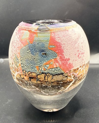 Vaso vetro artistico firmato