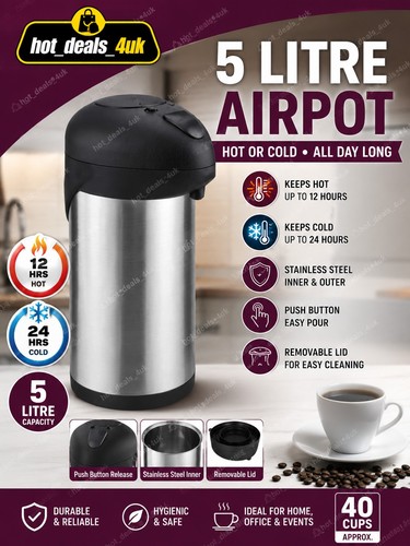 Airpot litri acciaio inox - 5,