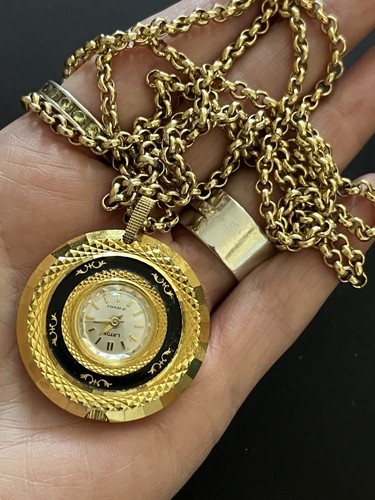 Collana orologio vintage tono - collana,