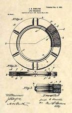 Stampa artistica brevetto USA ufficiale salvavita - anello bagnino vintage - antico 211