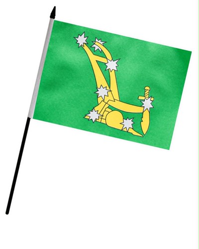 Bandiera mano verde aratro - a,