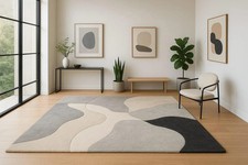 Nuovo tappeto di lana trapuntato a mano con cappellini pazzi: arredamento boe...