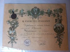 Diploma Attestato Medaglia Bronzo  Tiro A Segno Gara Fra Ufficiali