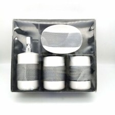 Set 4 Accessori Bagno Ceramica