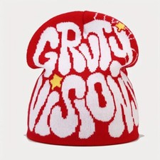 Berretto Y2K Hip-Hop Rosso