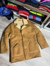 Cappotto Shearling Vintage Beige Made In France Pelliccia Unisex Raro