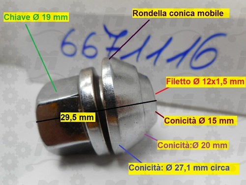 Dado cerchio ruota lega - dado,