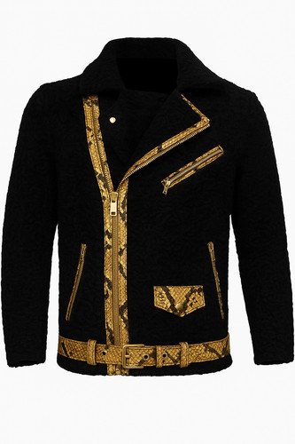 Giacca biker uomo nera - , vera