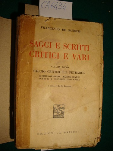 Saggi scritti critici - saggi, vari