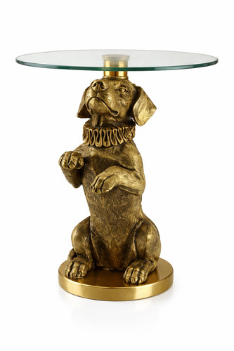Tavolino bassotto cane - , oro