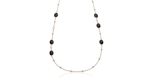 Collana lunga unoaerre rosata - lunga,
