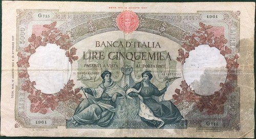 Italy 5000 lire - 5000, 1947/1956